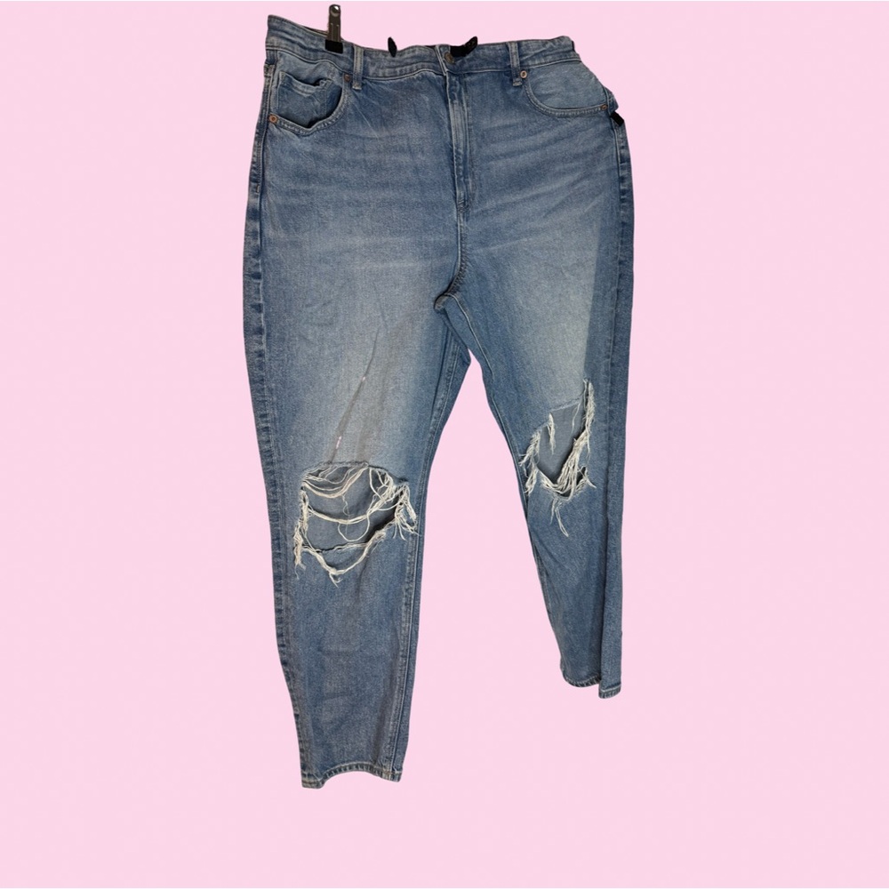 American Eagle Outfitters Blue Distressed Boyfriend Jeans